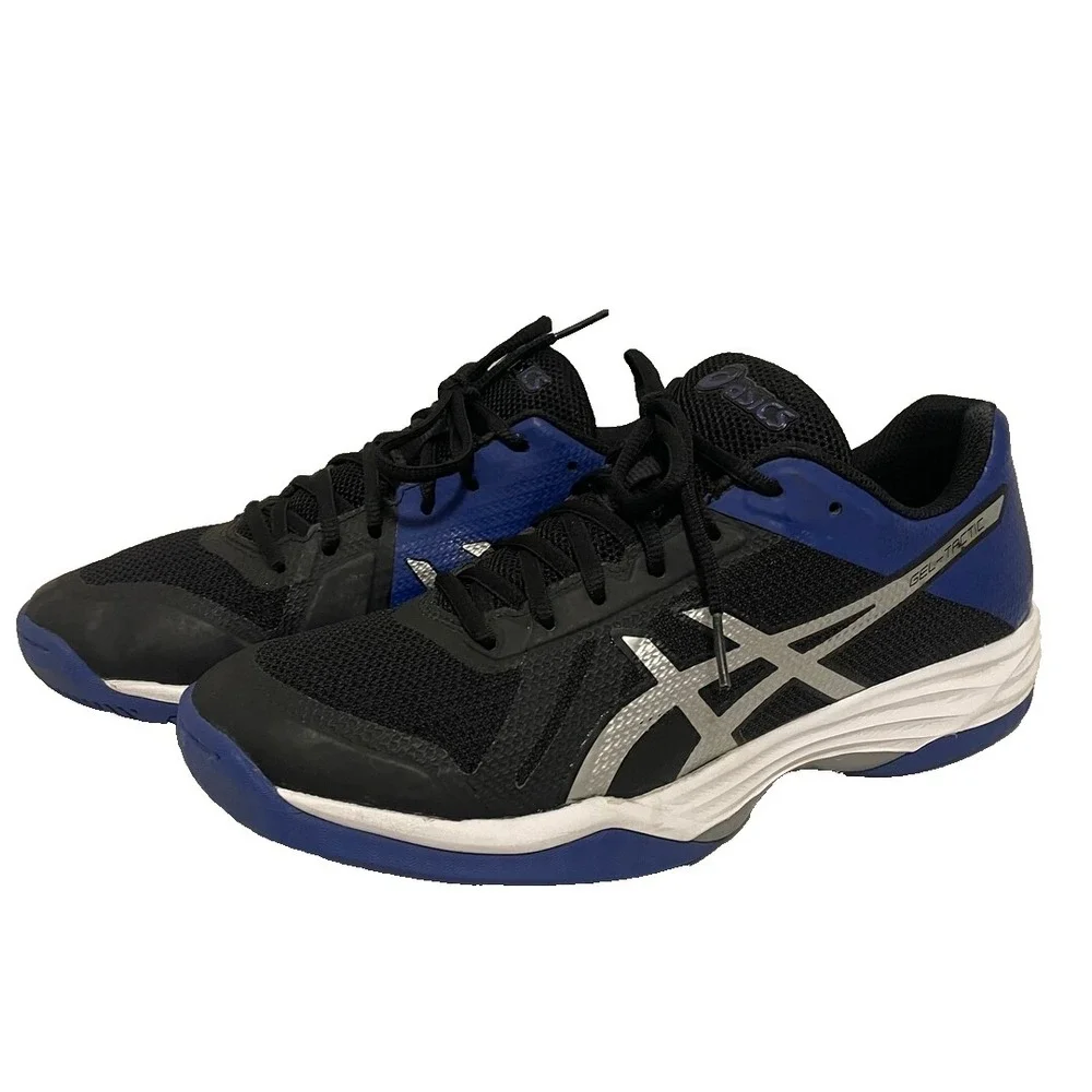 ASICS Gel-Tactic Indoor  Blue Black White Shoes Men's 9.5 Running Jogging‎